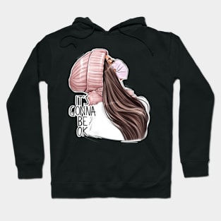 It’s Gonna Be Ok Brunette Girl Mask Hoodie